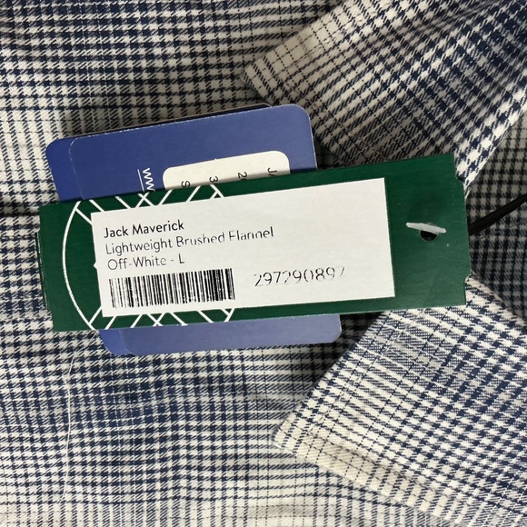 NWT Jack Maverick men’s long sleeve brushed flannel  shirt size L - Picture 4 of 7
